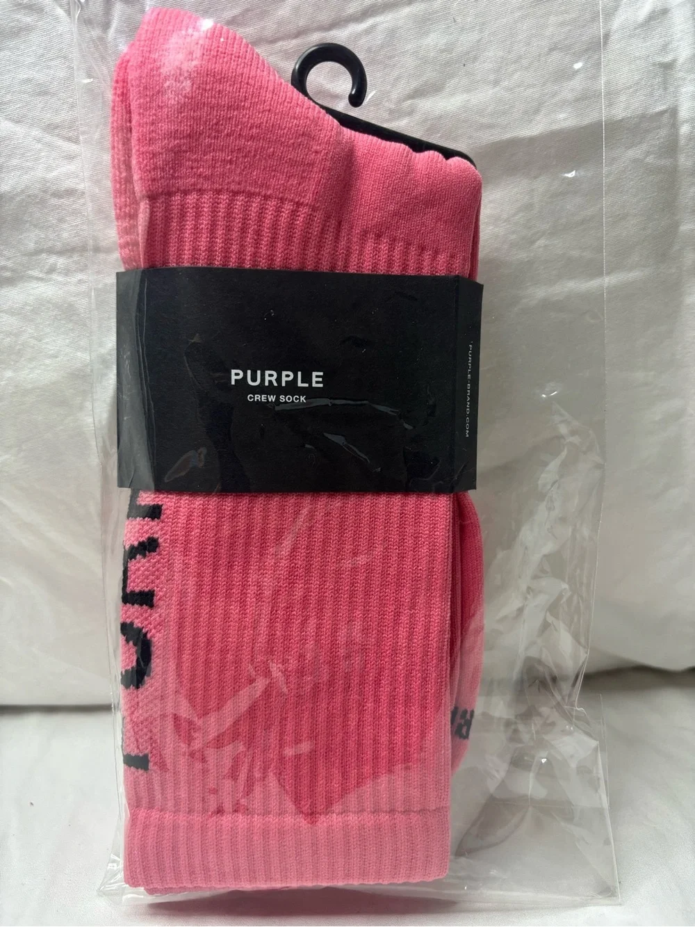 Purple Brand Co. Men's Crew Socks in Pink